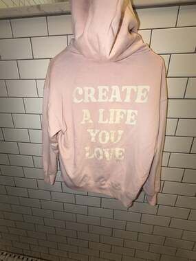 Ruby & Jewell Los Angeles Pink 'Create A Life You Love' Graphic Hoodie
